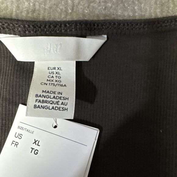 H&M XL Ribbed‎ Knit Pullover Crew Neck Mini Sheath Dress Bella Long Sleeve NWT - Picture 3 of 6